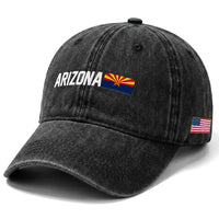 Vintage Arizona AZ State Flag Washed Cotton Baseball Cap