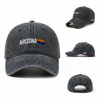 Vintage Arizona AZ State Flag Washed Cotton Baseball Cap
