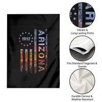 Arizona American Flag Pride Cactus Landscape Established 1912 Garden Flag