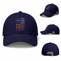 Arizona American Flag Pride Cactus Landscape Established 1912 Baseball Cap
