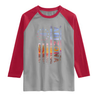 Arizona American Flag Pride Cactus Landscape Established 1912 Raglan Shirt