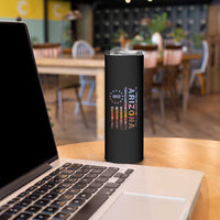 Arizona American Flag Pride Cactus Landscape Established 1912 Skinny Tumbler