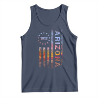 Arizona American Flag Pride Cactus Landscape Established 1912 Tank Top