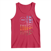 Arizona American Flag Pride Cactus Landscape Established 1912 Tank Top