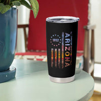 Arizona American Flag Pride Cactus Landscape Established 1912 Tumbler Cup