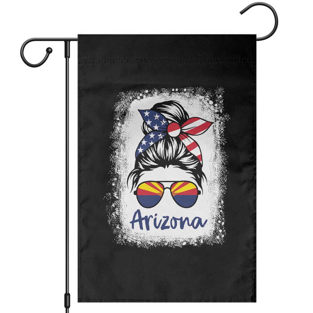 Arizona American Flag Messy Bun Pride Garden Flag