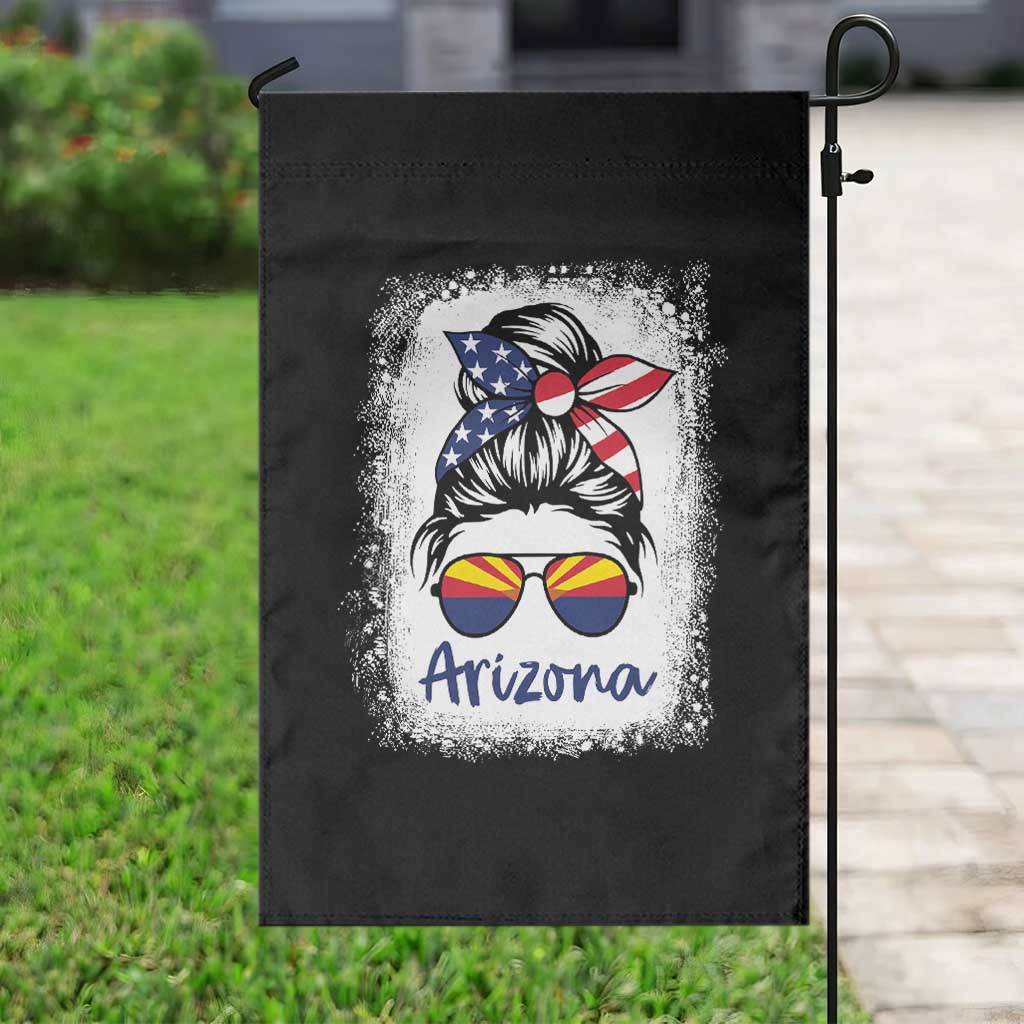 Arizona American Flag Messy Bun Pride Garden Flag