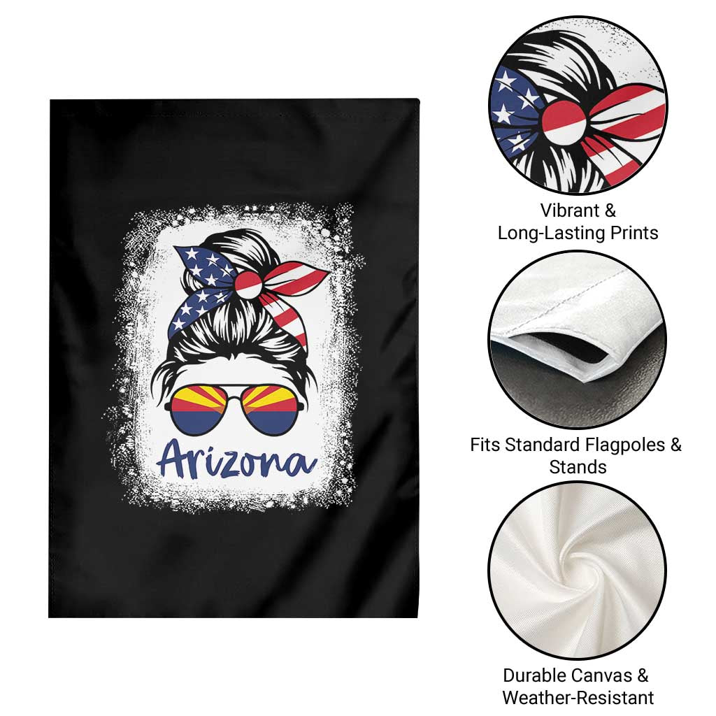 Arizona American Flag Messy Bun Pride Garden Flag