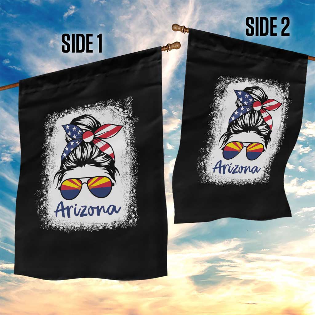 Arizona American Flag Messy Bun Pride Garden Flag