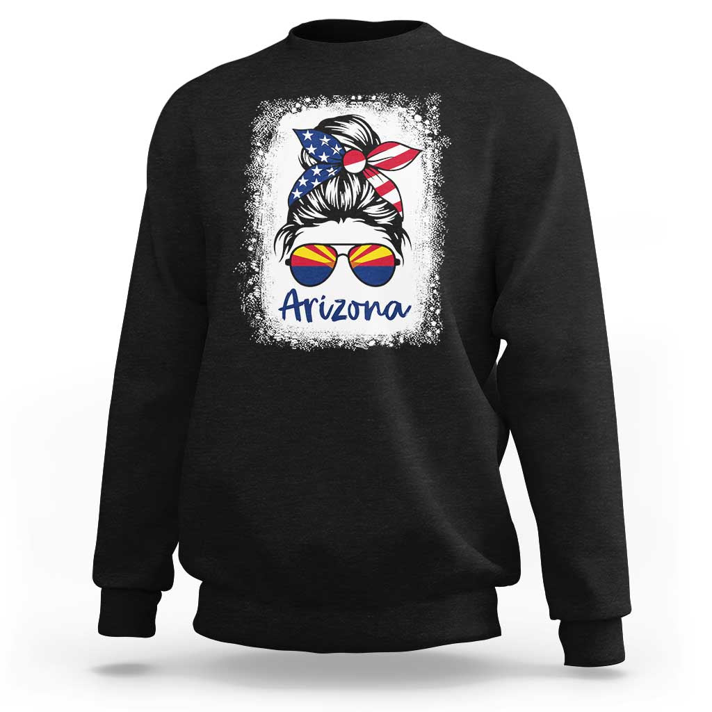 Arizona American Flag Messy Bun Pride Sweatshirt