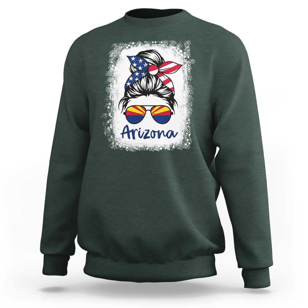 Arizona American Flag Messy Bun Pride Sweatshirt