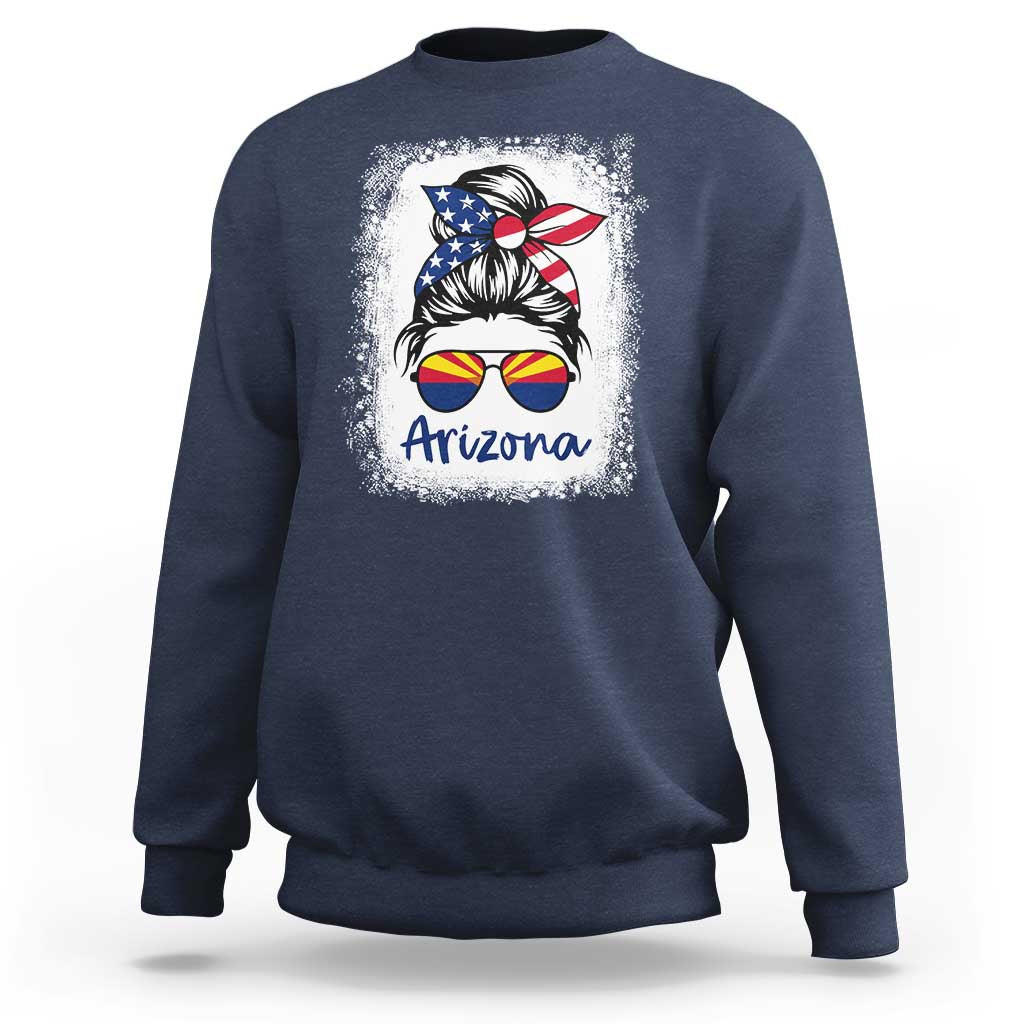Arizona American Flag Messy Bun Pride Sweatshirt