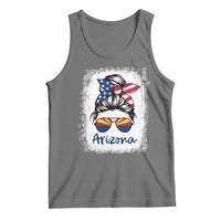 Arizona American Flag Messy Bun Pride Tank Top
