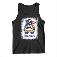 Arizona American Flag Messy Bun Pride Tank Top