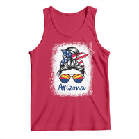 Arizona American Flag Messy Bun Pride Tank Top