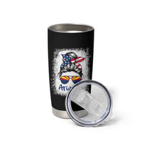 Arizona American Flag Messy Bun Pride Tumbler Cup