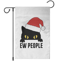 Funny Cat Christmas Garden Flag Ew People Anti Social Grumpy Cat Xmas - Wonder Print Shop