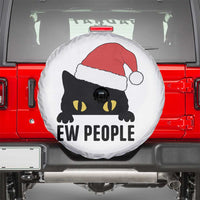 Funny Cat Christmas Spare Tire Cover Ew People Anti Social Grumpy Cat Xmas - Wonder Print Shop