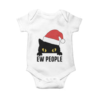 Funny Cat Christmas Baby Onesie Ew People Anti Social Grumpy Cat Xmas - Wonder Print Shop