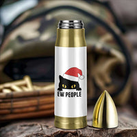 Funny Cat Christmas Bullet Tumbler Ew People Anti Social Grumpy Cat Xmas - Wonder Print Shop