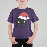 Funny Cat Christmas T Shirt For Kid Ew People Anti Social Grumpy Cat Xmas - Wonder Print Shop