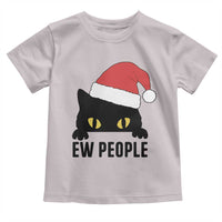 Funny Cat Christmas Toddler T Shirt Ew People Anti Social Grumpy Cat Xmas - Wonder Print Shop