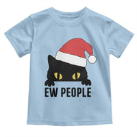 Funny Cat Christmas Toddler T Shirt Ew People Anti Social Grumpy Cat Xmas - Wonder Print Shop
