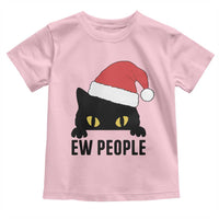 Funny Cat Christmas Toddler T Shirt Ew People Anti Social Grumpy Cat Xmas - Wonder Print Shop