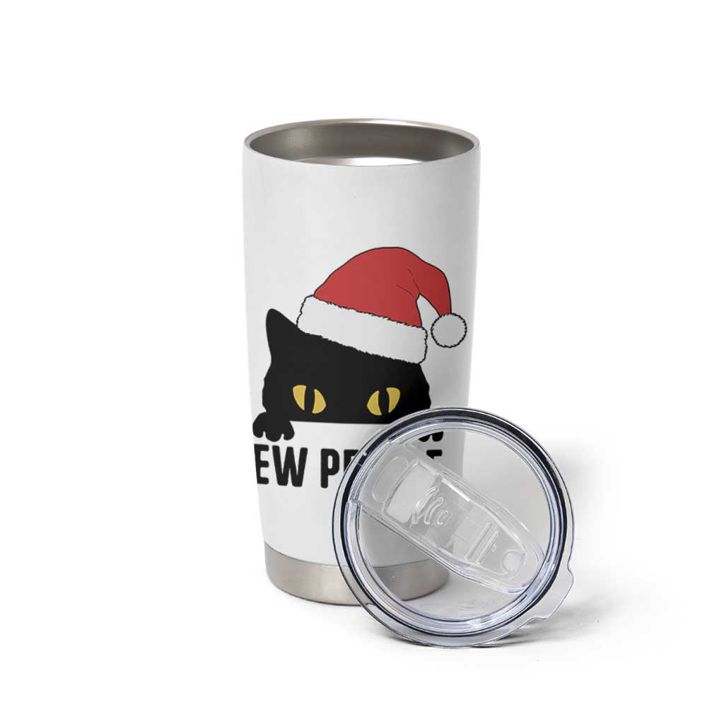Funny Cat Christmas Tumbler Cup Ew People Anti Social Grumpy Cat Xmas - Wonder Print Shop