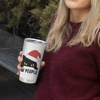 Funny Cat Christmas Tumbler Cup Ew People Anti Social Grumpy Cat Xmas - Wonder Print Shop