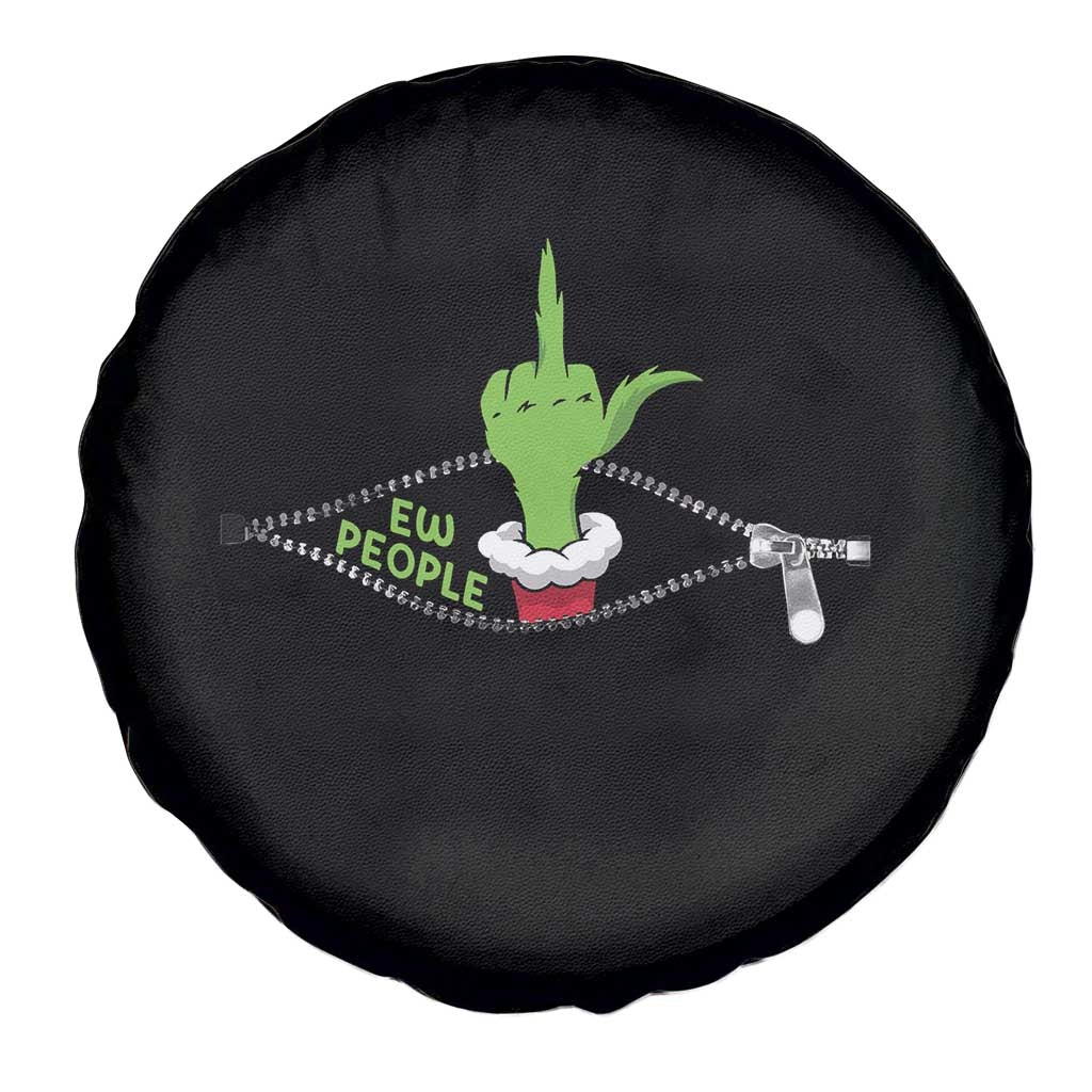 Funny Elf Hand Christmas Spare Tire Cover Ew People Anti Socaial Xmas - Wonder Print Shop