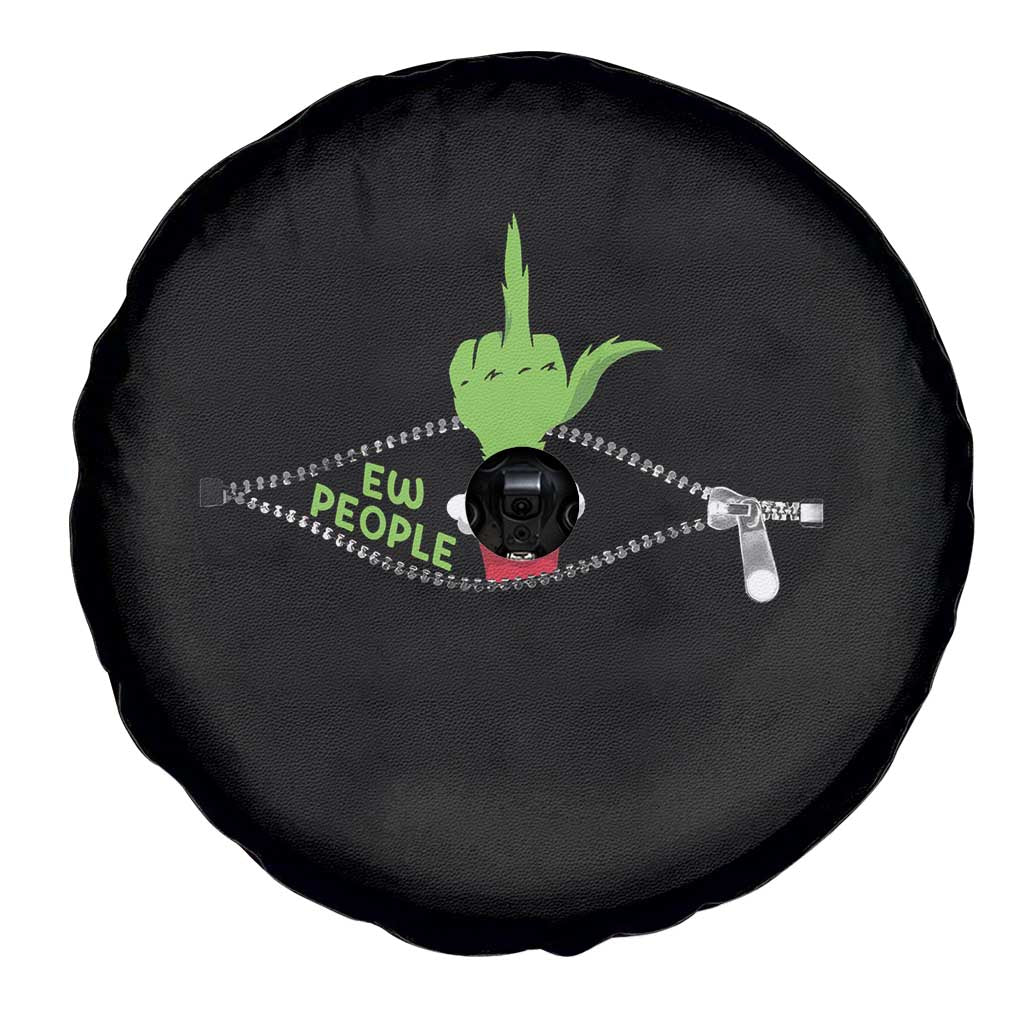 Funny Elf Hand Christmas Spare Tire Cover Ew People Anti Socaial Xmas - Wonder Print Shop