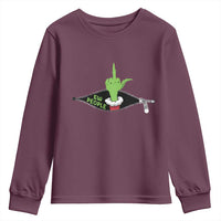 Funny Elf Hand Christmas Youth Sweatshirt Ew People Anti Socaial Xmas - Wonder Print Shop