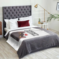 Funny Black Cat Christmas Throw Blanket Cute Kitty Xmas - Wonder Print Shop