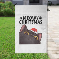 Funny Black Cat Christmas Garden Flag Cute Kitty Xmas - Wonder Print Shop