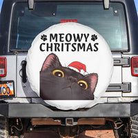 Funny Black Cat Christmas Spare Tire Cover Cute Kitty Xmas - Wonder Print Shop