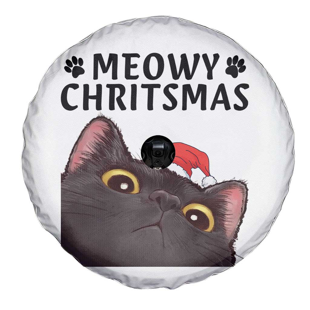 Funny Black Cat Christmas Spare Tire Cover Cute Kitty Xmas - Wonder Print Shop