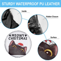 Funny Black Cat Christmas Spare Tire Cover Cute Kitty Xmas - Wonder Print Shop