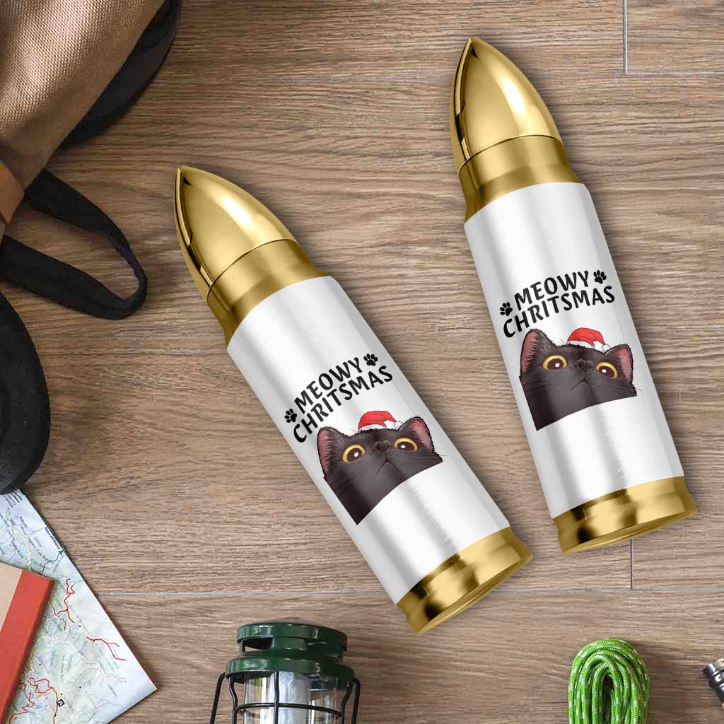 Funny Black Cat Christmas Bullet Tumbler Cute Kitty Xmas - Wonder Print Shop