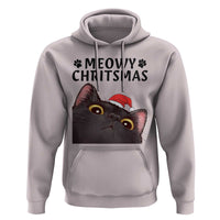 Funny Black Cat Christmas Hoodie Cute Kitty Xmas - Wonder Print Shop