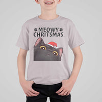 Funny Black Cat Christmas T Shirt For Kid Cute Kitty Xmas - Wonder Print Shop