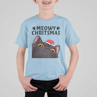Funny Black Cat Christmas T Shirt For Kid Cute Kitty Xmas - Wonder Print Shop