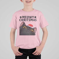 Funny Black Cat Christmas T Shirt For Kid Cute Kitty Xmas - Wonder Print Shop