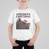 Funny Black Cat Christmas T Shirt For Kid Cute Kitty Xmas - Wonder Print Shop