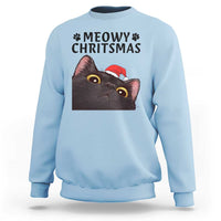 Funny Black Cat Christmas Sweatshirt Cute Kitty Xmas - Wonder Print Shop