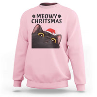 Funny Black Cat Christmas Sweatshirt Cute Kitty Xmas - Wonder Print Shop