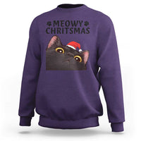 Funny Black Cat Christmas Sweatshirt Cute Kitty Xmas - Wonder Print Shop