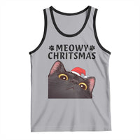 Funny Black Cat Christmas Tank Top Cute Kitty Xmas - Wonder Print Shop