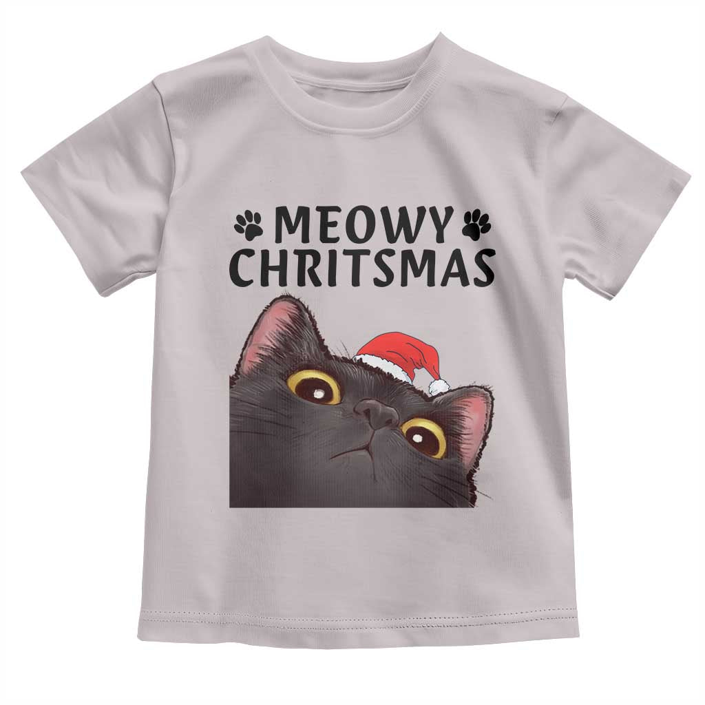 Funny Black Cat Christmas Toddler T Shirt Cute Kitty Xmas - Wonder Print Shop