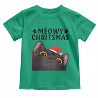 Funny Black Cat Christmas Toddler T Shirt Cute Kitty Xmas - Wonder Print Shop